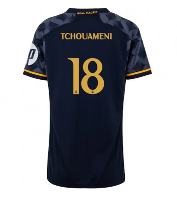 Real Madrid Aurelien Tchouameni #18 Segunda Equipación Mujer 2023-24 Manga Corta